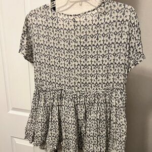 Sweet Magnolia size XXL Patterned Short Sleeve Women's Top